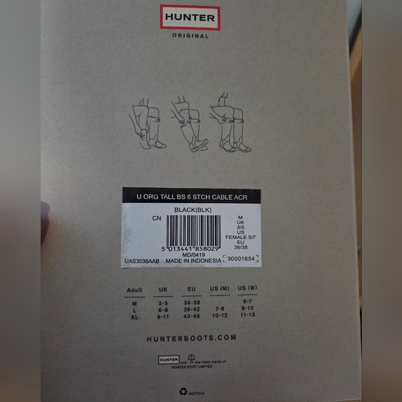 Hunter Black Boot Socks - Picture 2 of 2